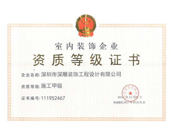 资质等级证书